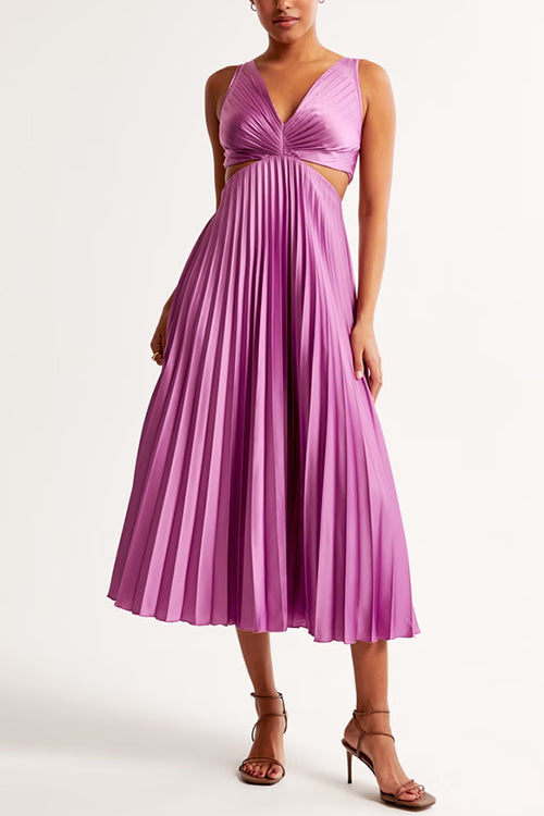 Elsa | Vestido largo plisado elegante