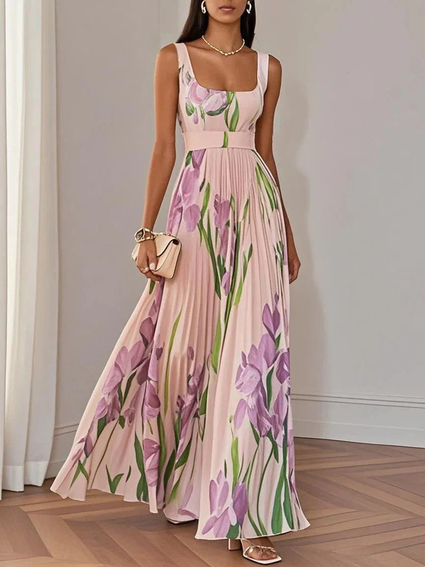 Livia | Vestido maxi plisado