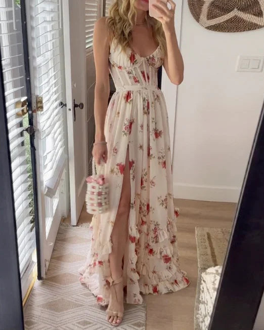 Sonja | Vestido midi con estampado floral