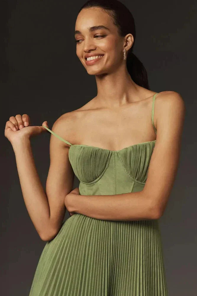 Isabella | Vestido midi de tul plisado