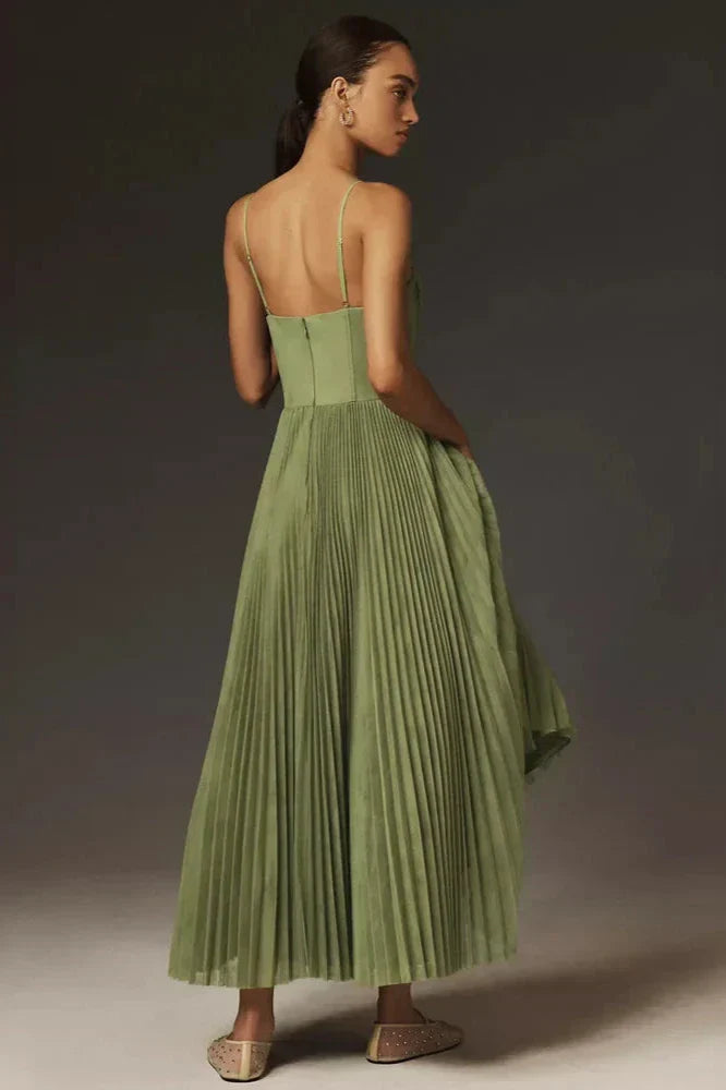 Isabella | Vestido midi de tul plisado
