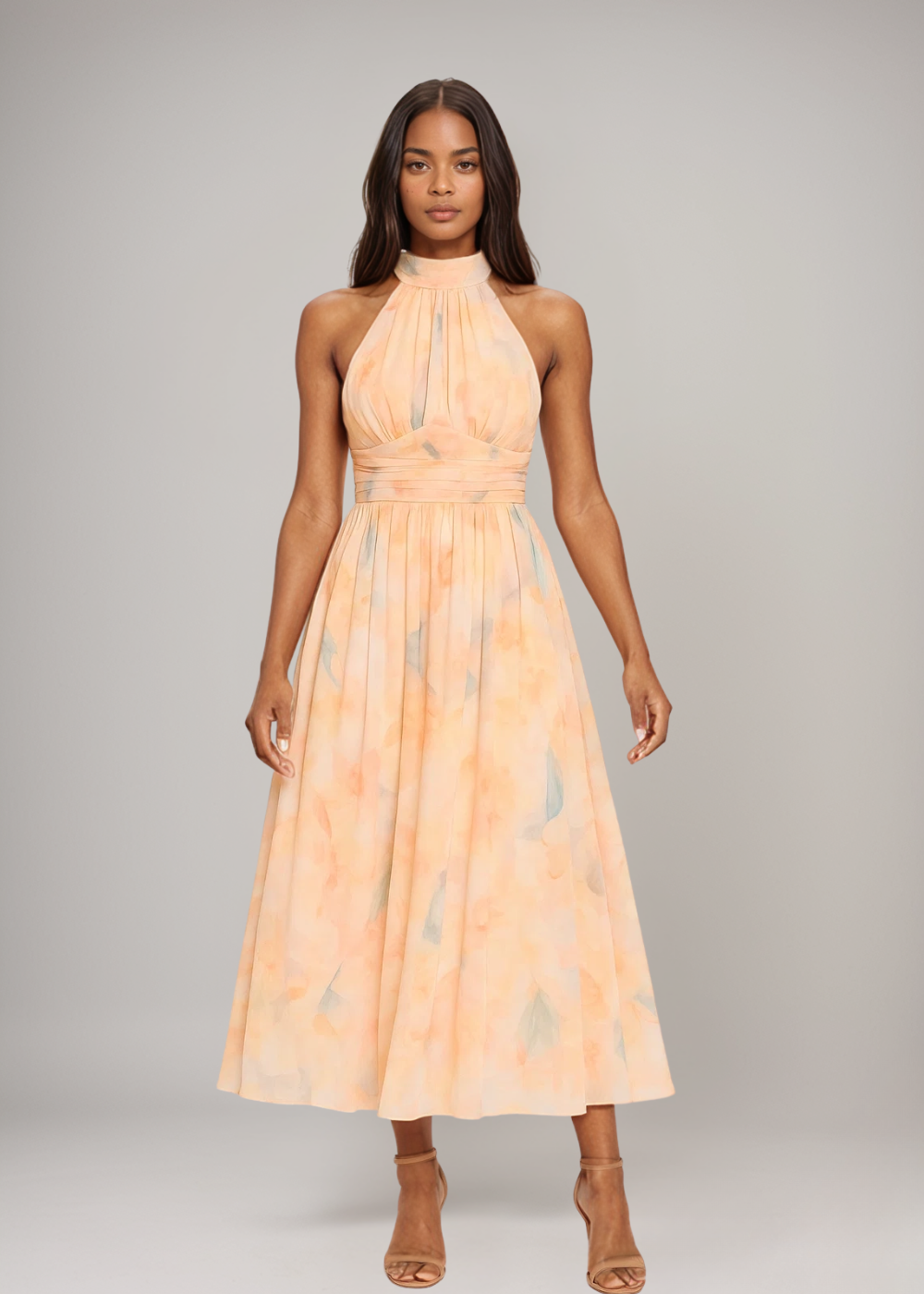 Antonella | Vestido maxi halter elegante