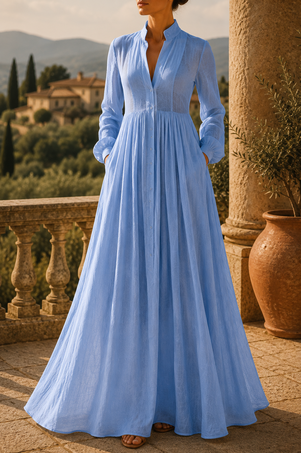 Carmen™ | Vestido largo elegante con escote profundo