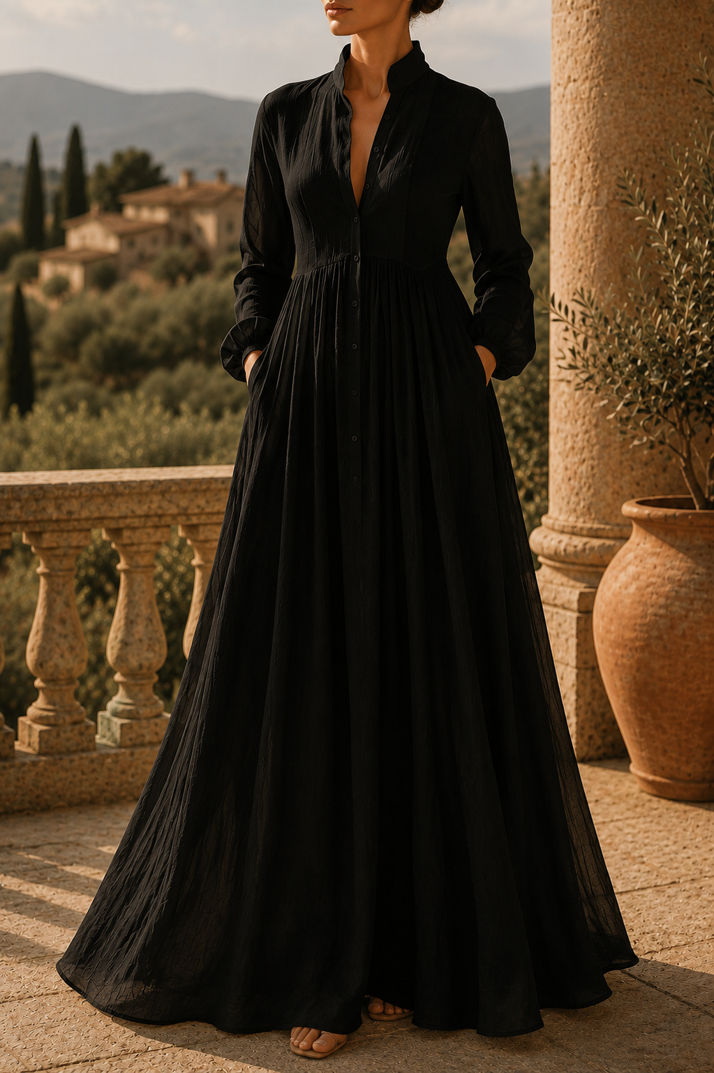 Carmen™ | Vestido largo elegante con escote profundo