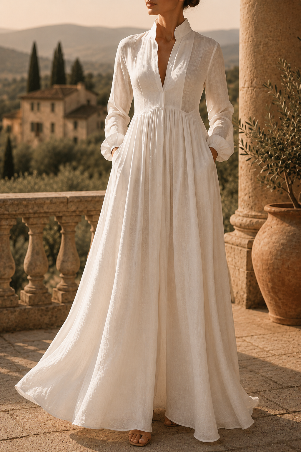 Carmen™ | Vestido largo elegante con escote profundo