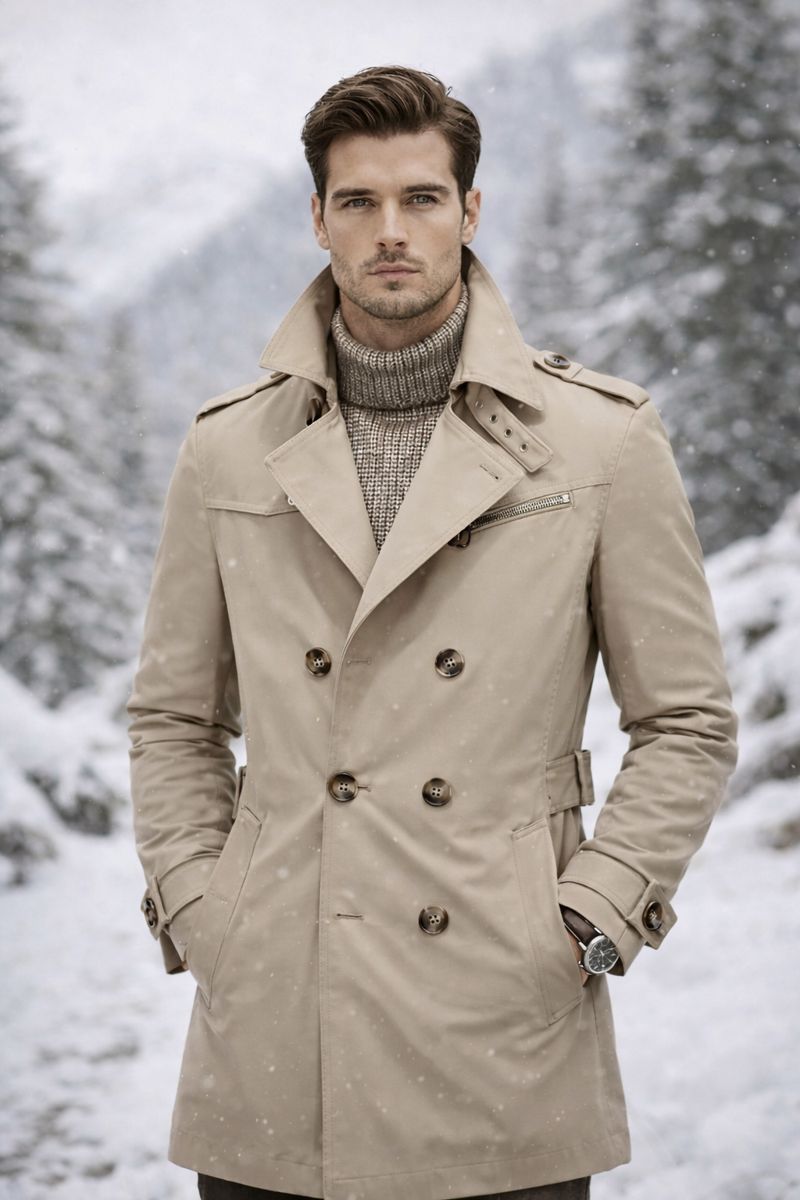 Marta Boutique™ – Abrigo Clásico de Hombre