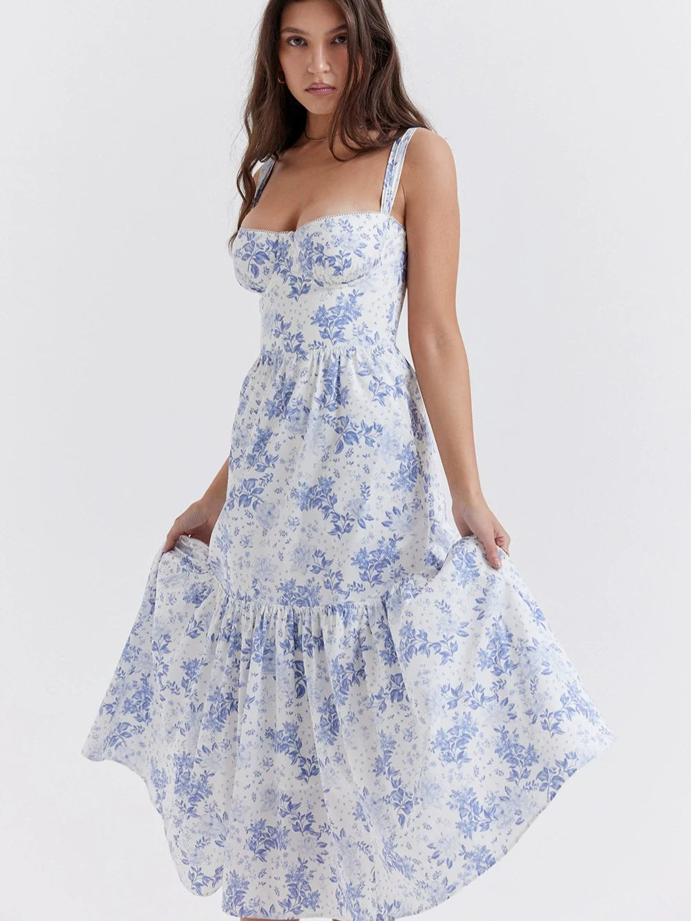 Elia | Vestido midi rosa