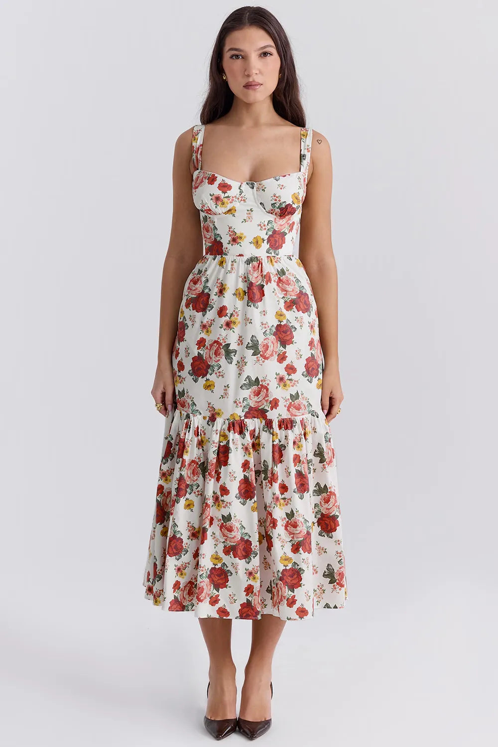 Elia | Vestido midi rosa