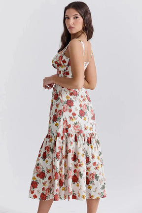 Elia | Vestido midi rosa