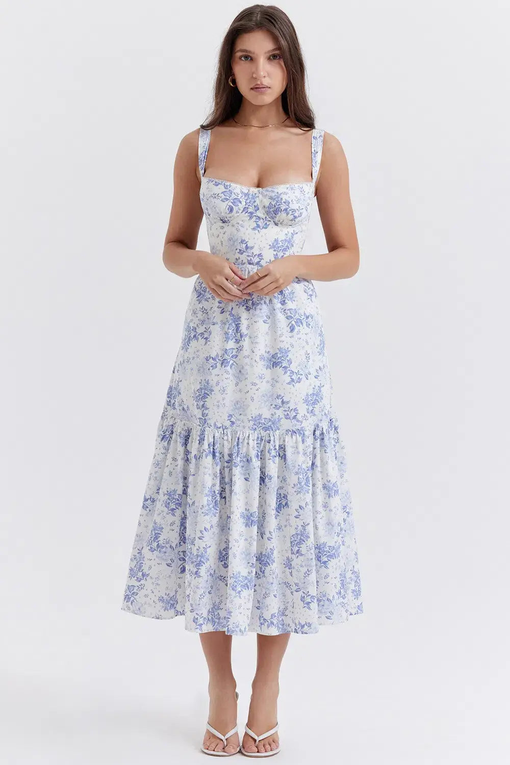Elia | Vestido midi rosa