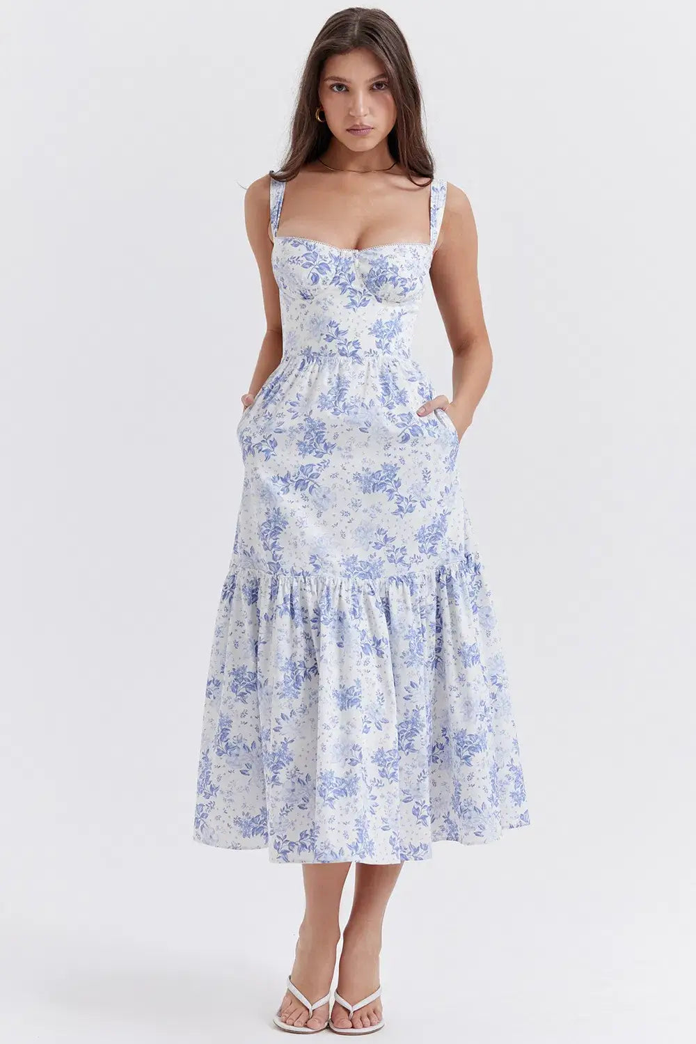 Elia | Vestido midi rosa