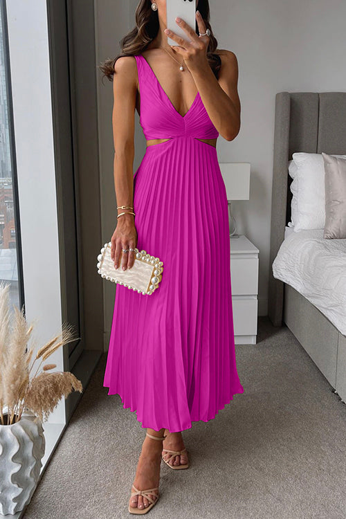 Elsa | Vestido largo plisado elegante