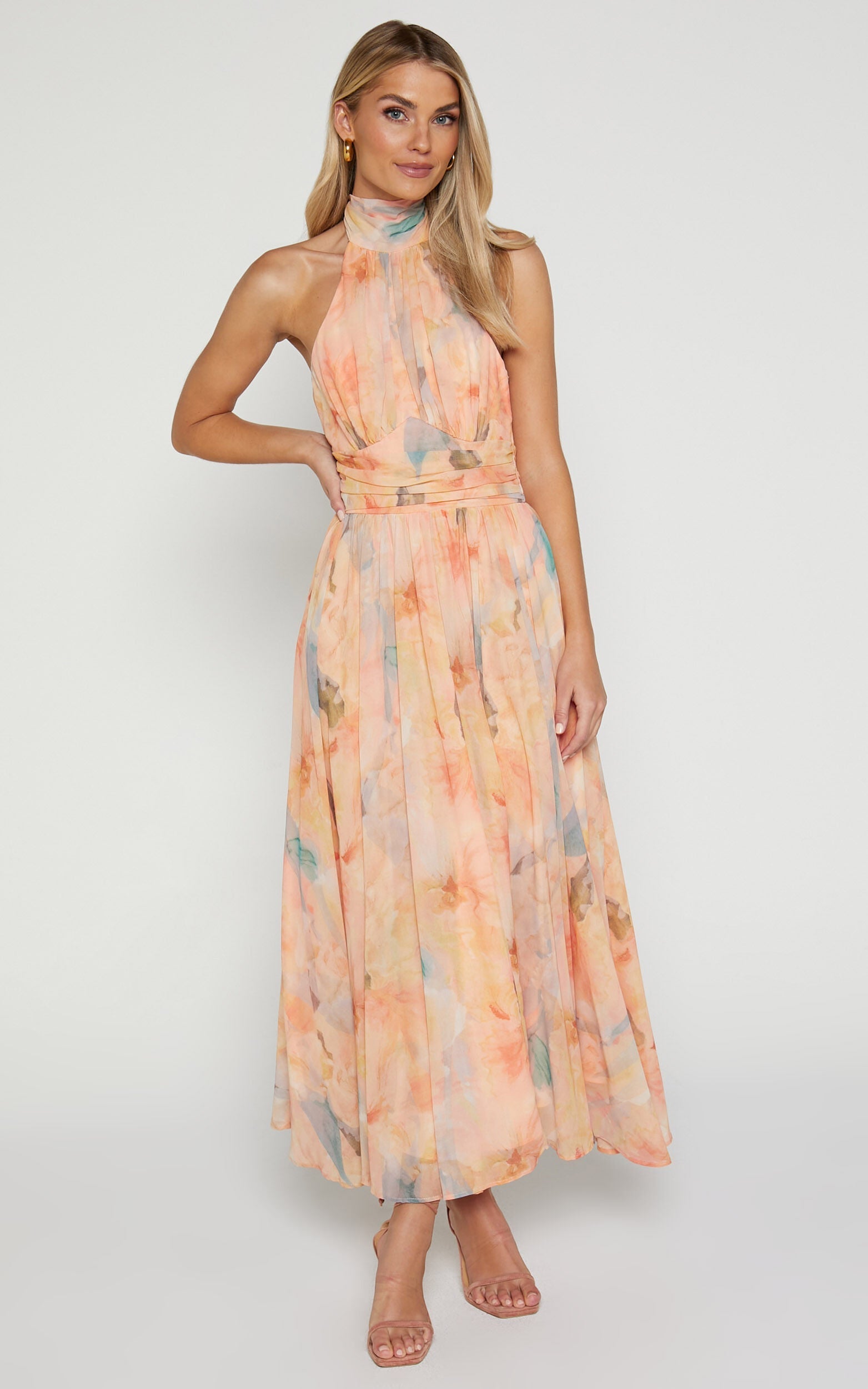Antonella | Vestido maxi halter elegante