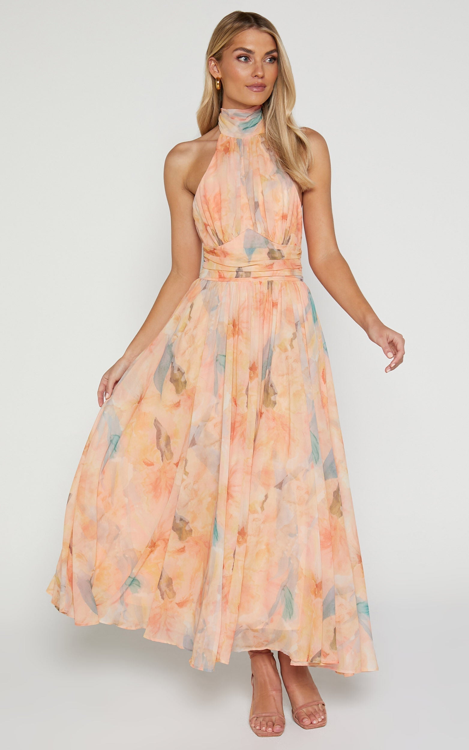 Antonella | Vestido maxi halter elegante