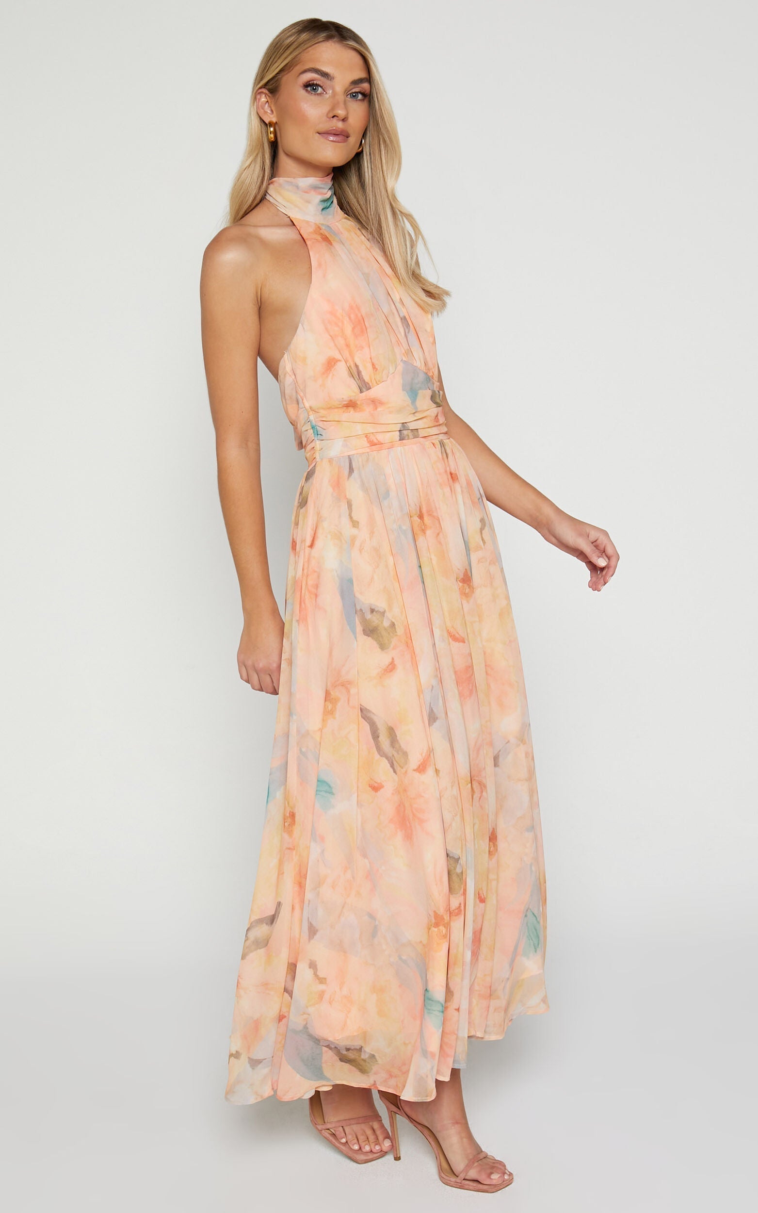 Antonella | Vestido maxi halter elegante
