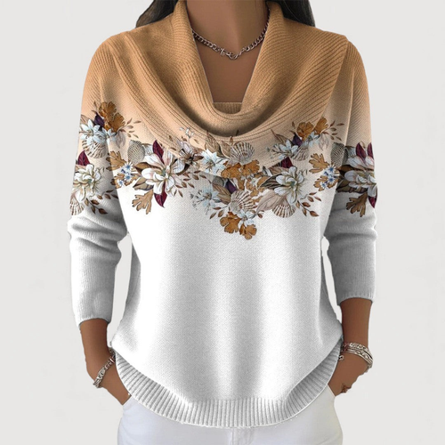 Alora™ | Jersey floral con cuello suave