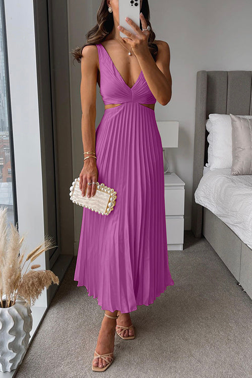 Elsa | Vestido largo plisado elegante