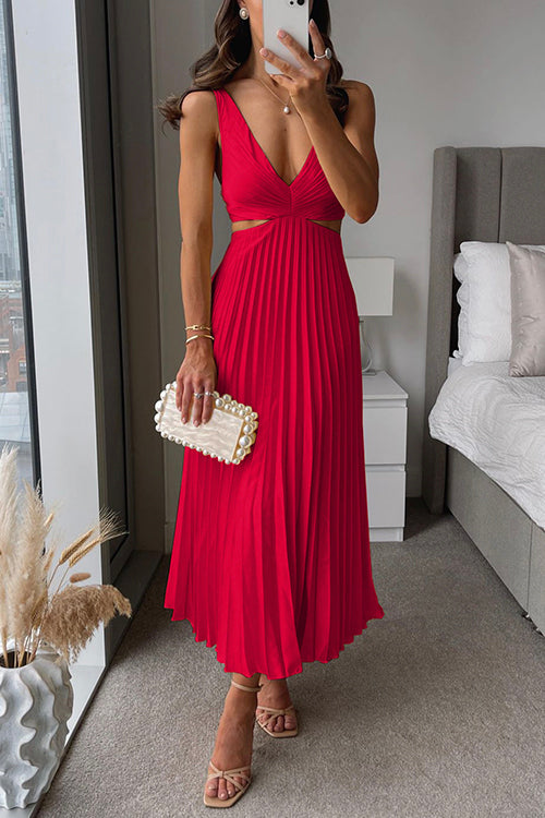Elsa | Vestido largo plisado elegante
