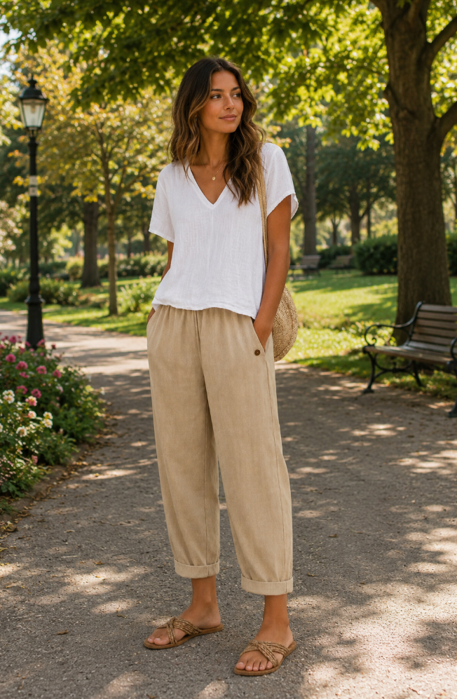 Marina — el pantalón de lino que hace tu verano