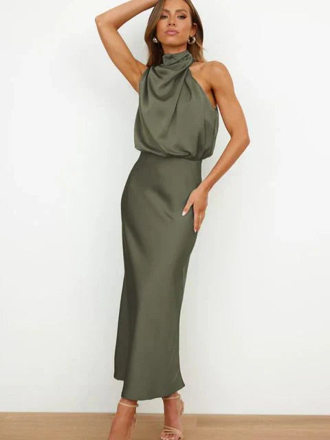 Beatriz | Vestido midi con hombros descubiertos