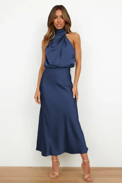 Beatriz | Vestido midi con hombros descubiertos