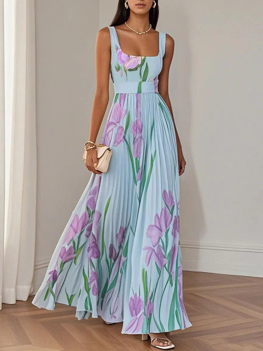 Livia | Vestido maxi plisado