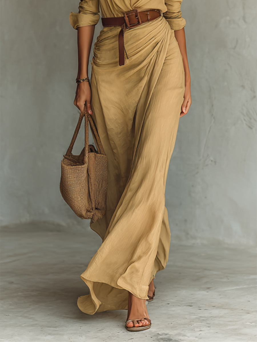 Clara™ | Vestido Maxi con Cinturón