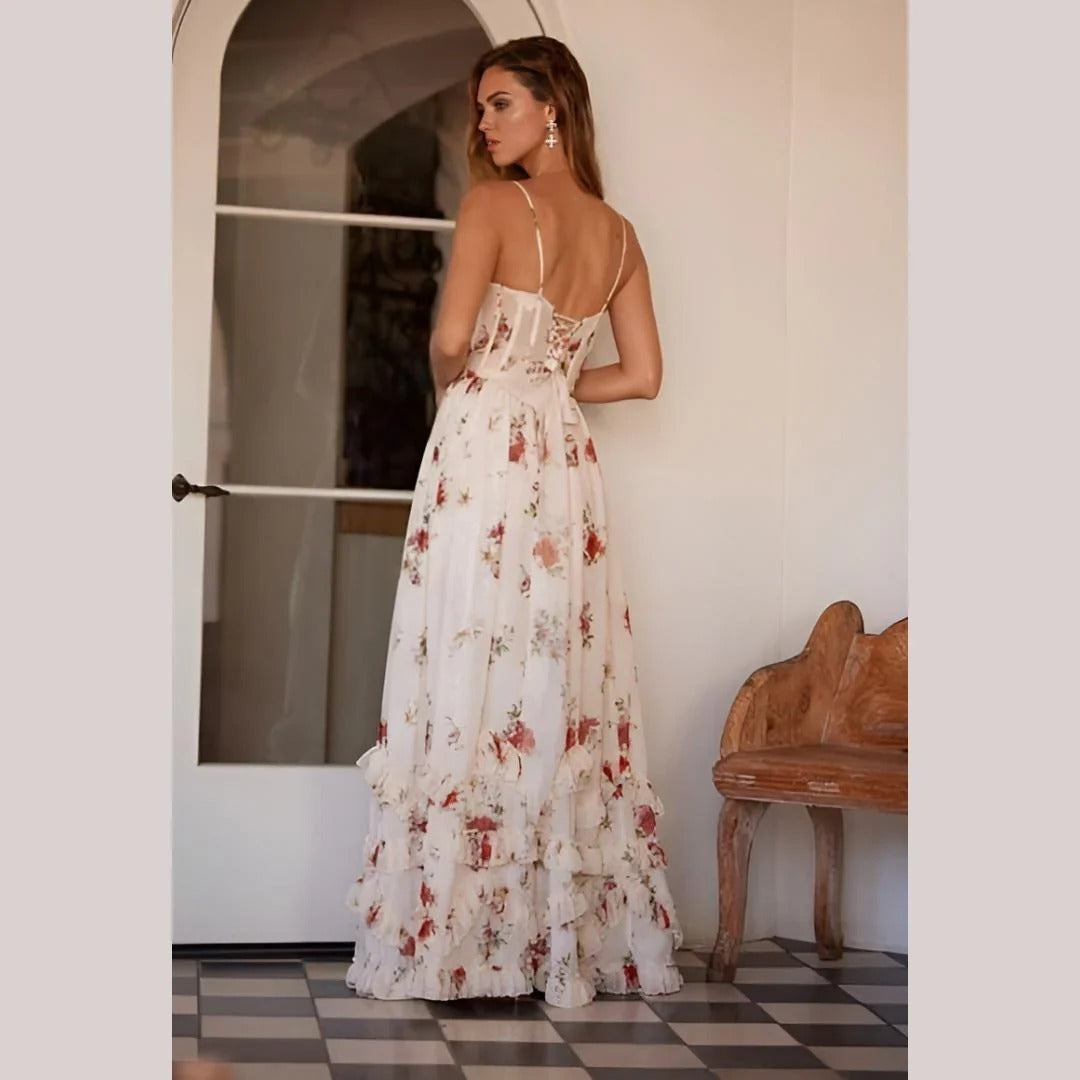 Sonja | Vestido midi con estampado floral